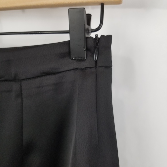 ASTR the label Black Satin Ruffle Isa Mini Skirt, Size Medium - Picture 5 of 8